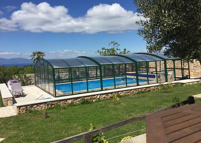 펜션 Guki Mit Ueberdachtem Pool Und Meerblick 말린스카